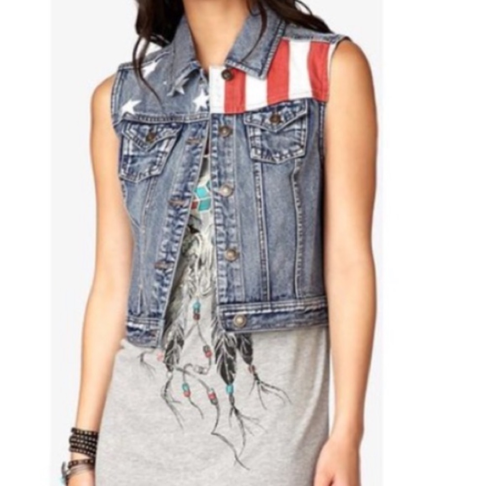 american flag jean jacket